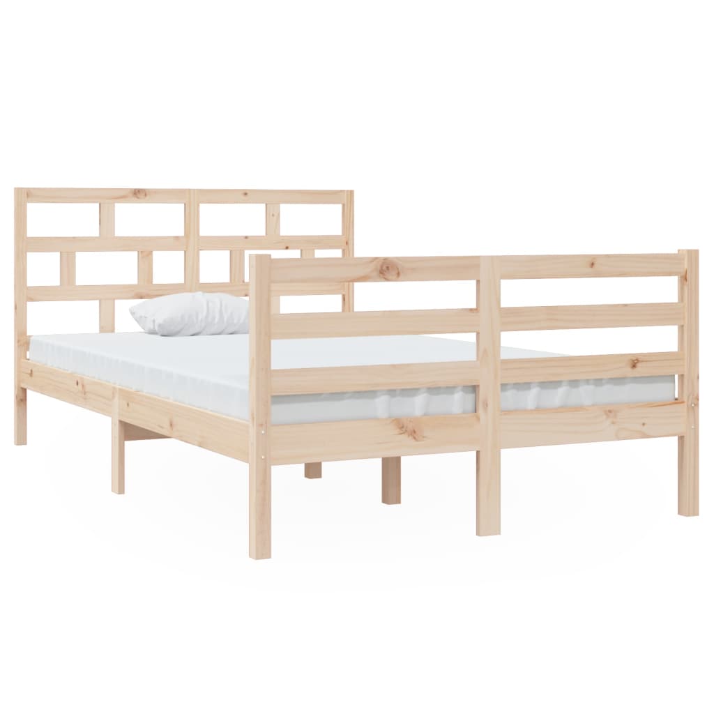 3101278 vidaXL Bed Frame without Mattress Solid Wood 120x200 cm (810425+814184)