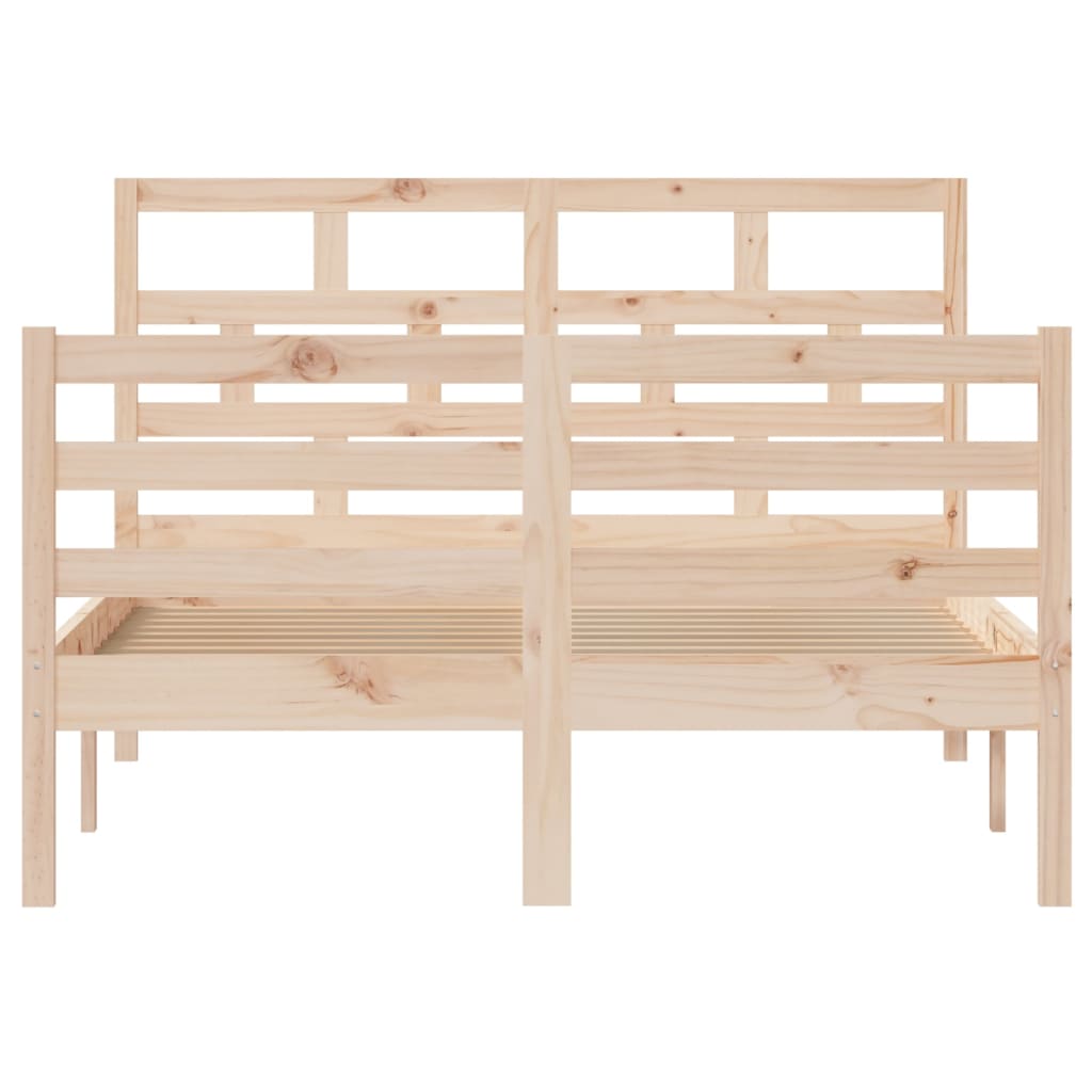 3101278 vidaXL Bed Frame without Mattress Solid Wood 120x200 cm (810425+814184)