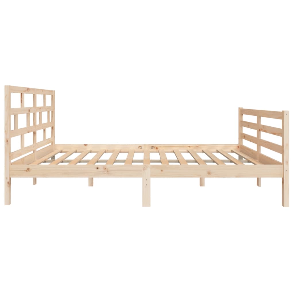 3101278 vidaXL Bed Frame without Mattress Solid Wood 120x200 cm (810425+814184)