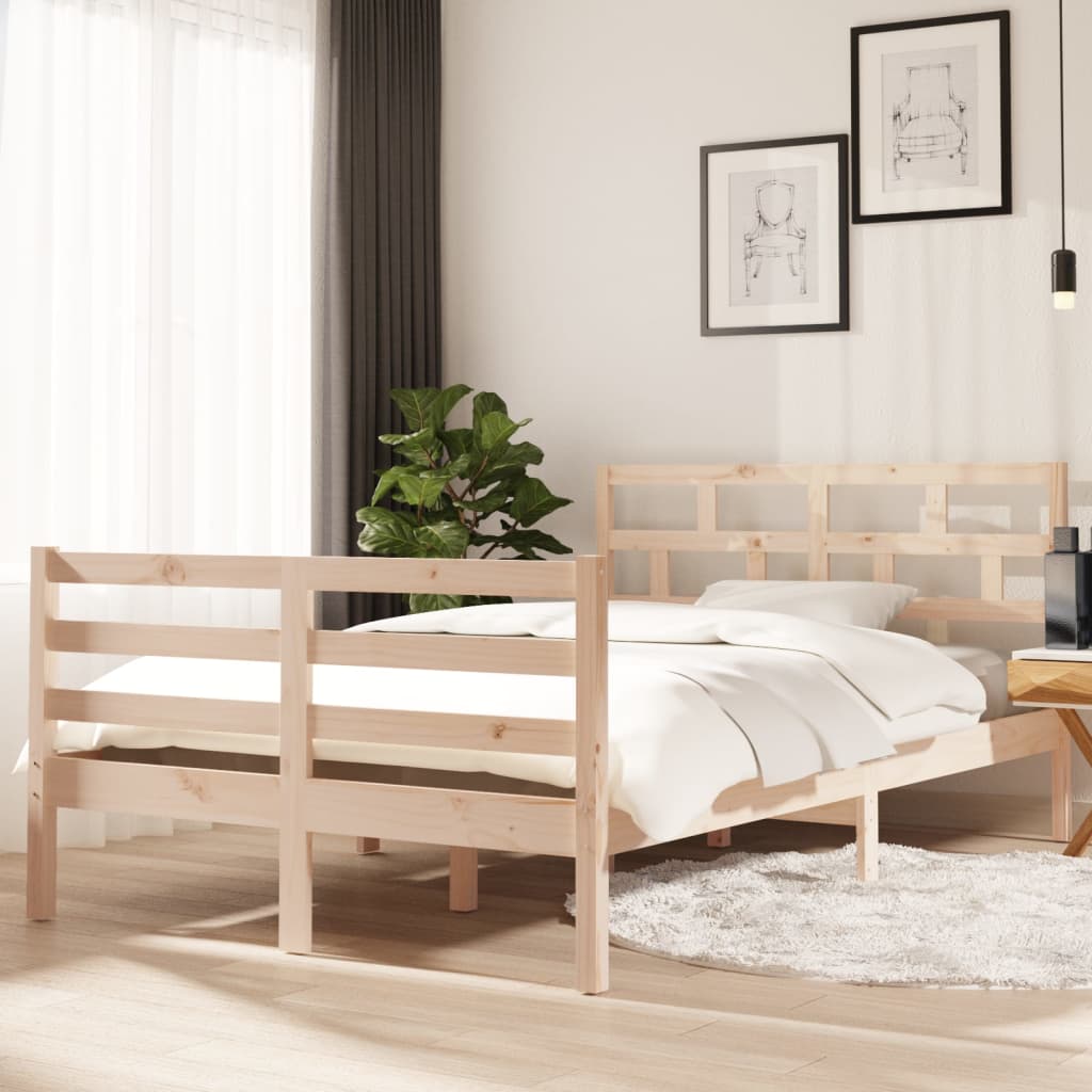 3101278 vidaXL Bed Frame without Mattress Solid Wood 120x200 cm (810425+814184)