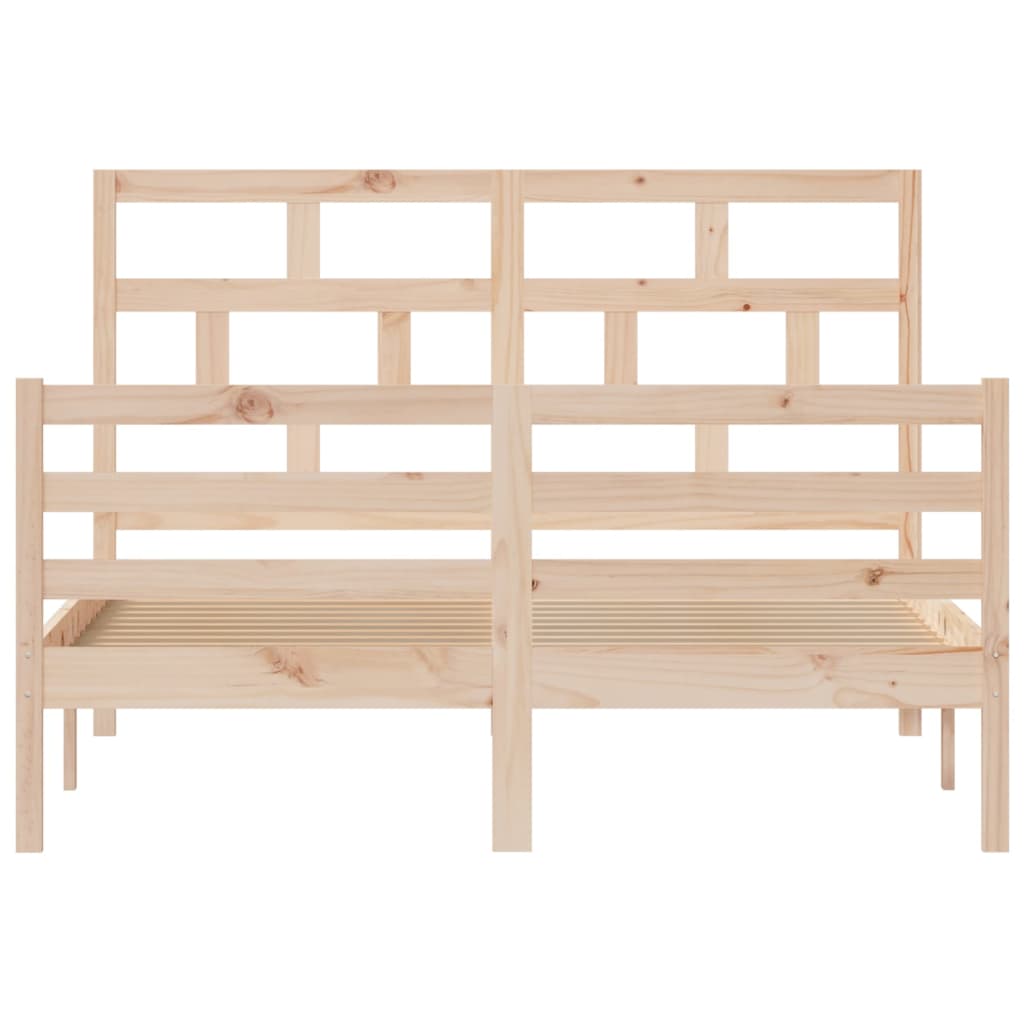 3101283 vidaXL Bed Frame without Mattress Solid Wood 140x200 cm (810430+814194)