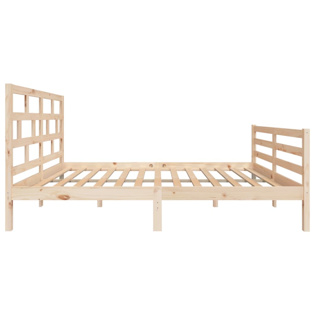 3101283 vidaXL Bed Frame without Mattress Solid Wood 140x200 cm (810430+814194)