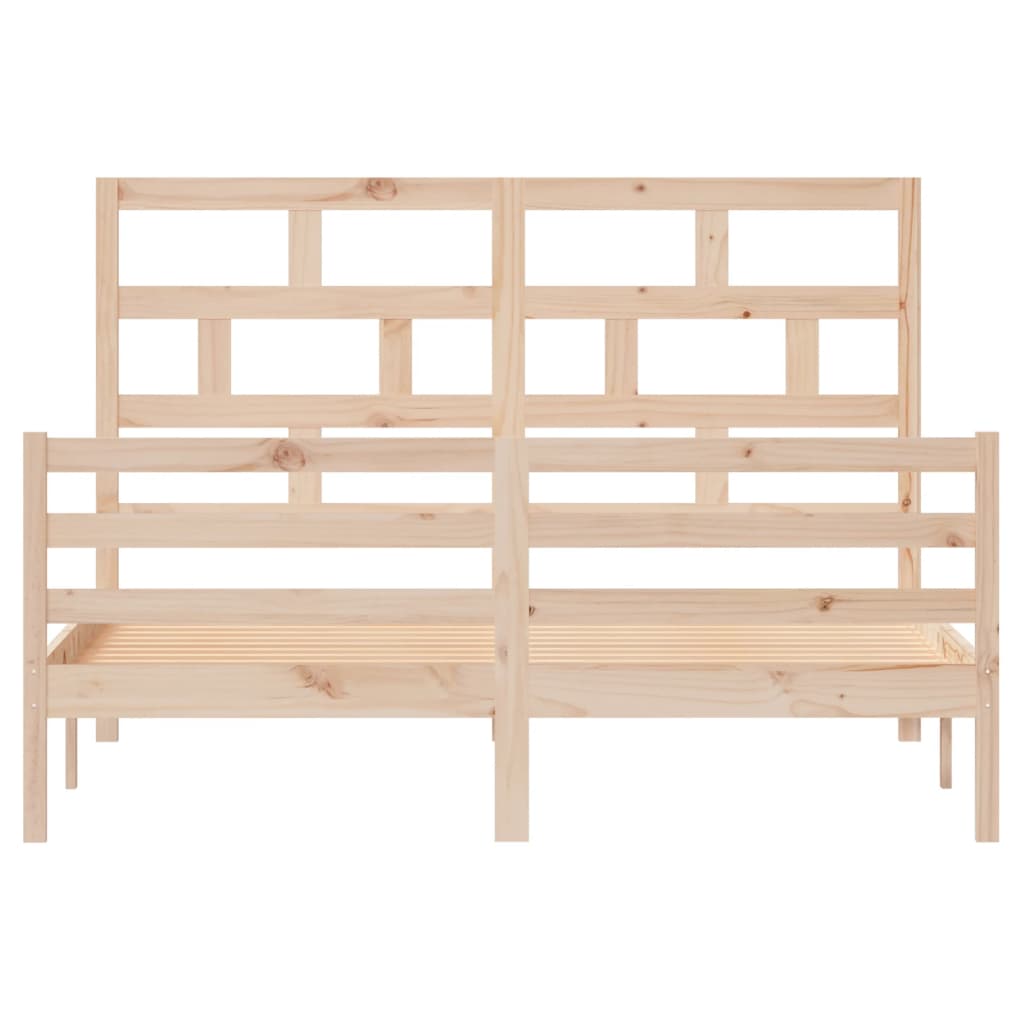 3101293 vidaXL Bed Frame without Mattress Solid Wood 160x200 cm (810440+814204)