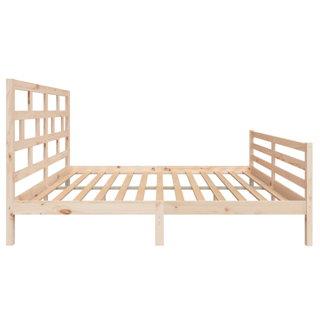 3101293 vidaXL Bed Frame without Mattress Solid Wood 160x200 cm (810440+814204)