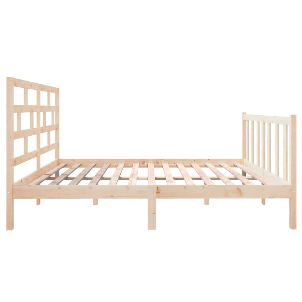 3101328 vidaXL Bed Frame without Mattress Solid Wood 140x190 cm (810062+814194)