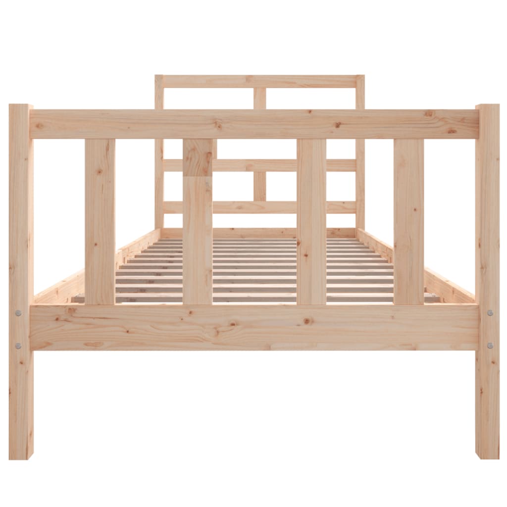 3101338 vidaXL Bed Frame without Mattress Solid Wood 100x200 cm (810072+814179)