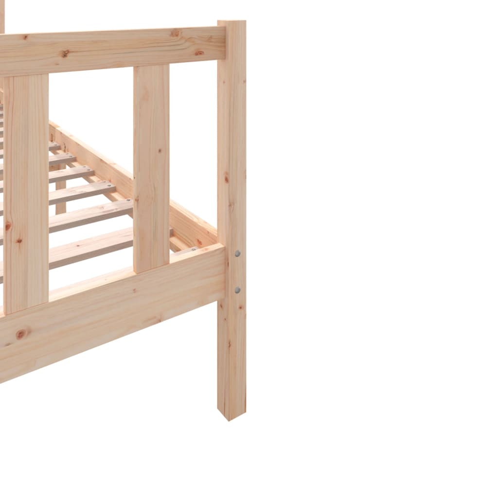 3101338 vidaXL Bed Frame without Mattress Solid Wood 100x200 cm (810072+814179)