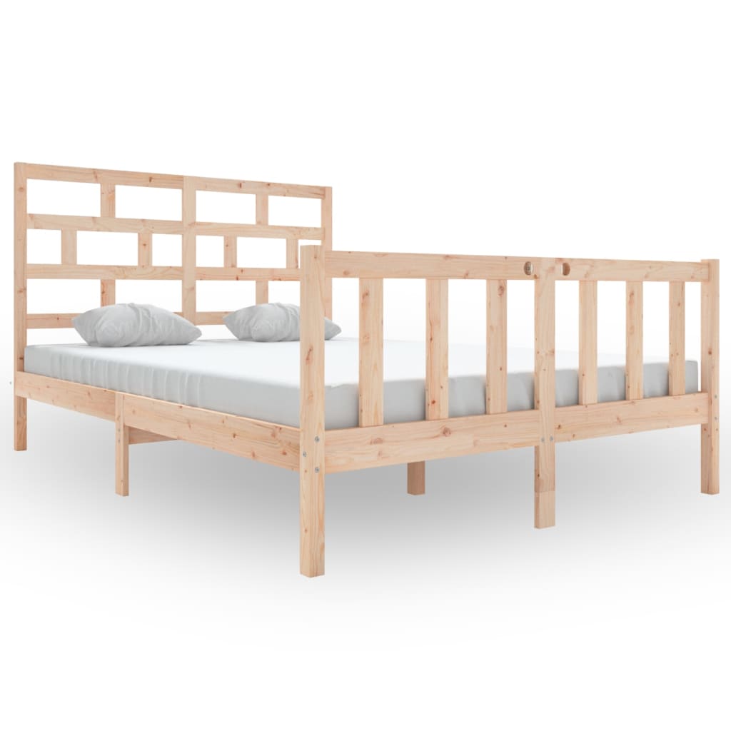 3101343 vidaXL Bed Frame without Mattress Solid Wood 120x200 cm (810077+814184)