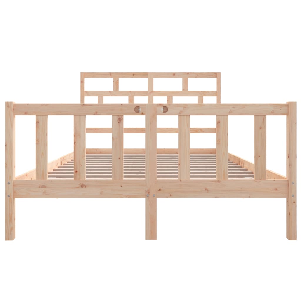 3101343 vidaXL Bed Frame without Mattress Solid Wood 120x200 cm (810077+814184)