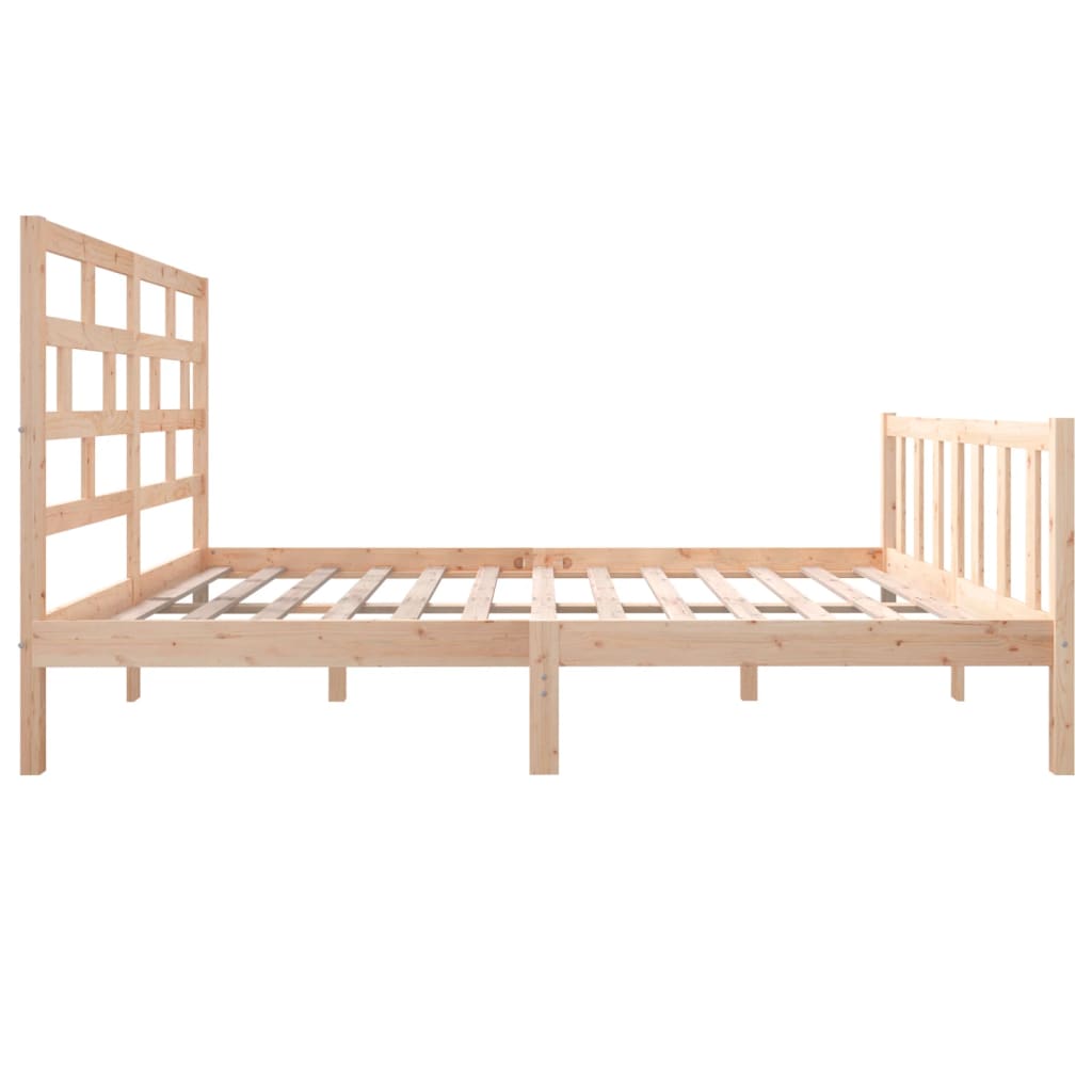 3101343 vidaXL Bed Frame without Mattress Solid Wood 120x200 cm (810077+814184)