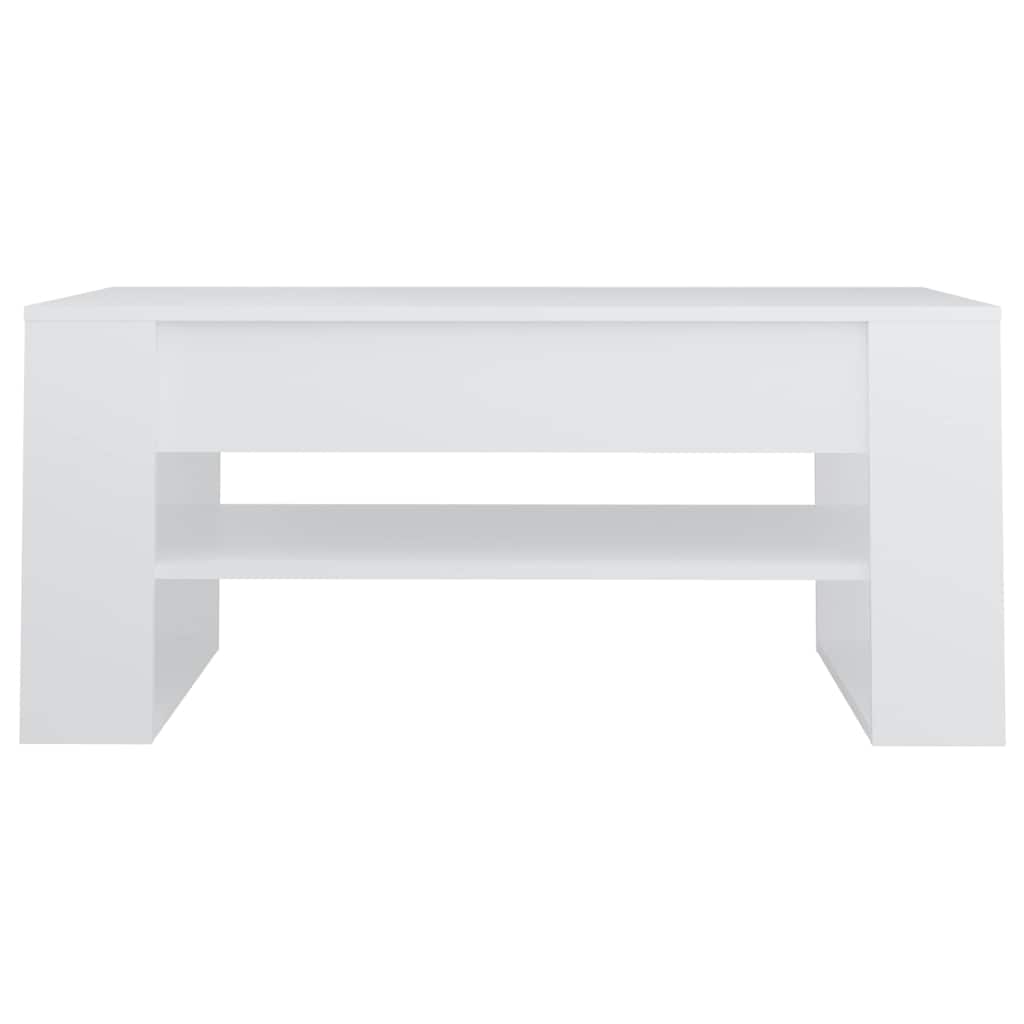 Coffee Table White 102x55x45 cm Engineered Wood