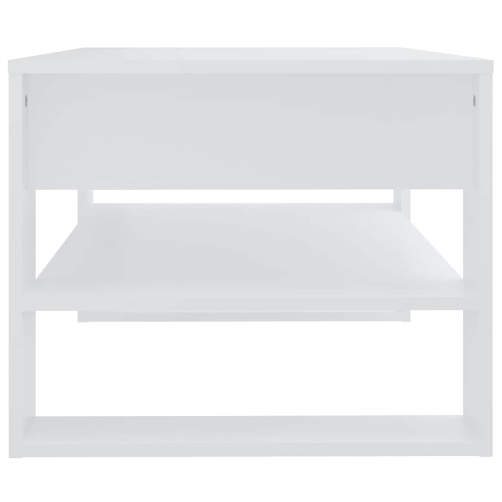 Coffee Table White 102x55x45 cm Engineered Wood