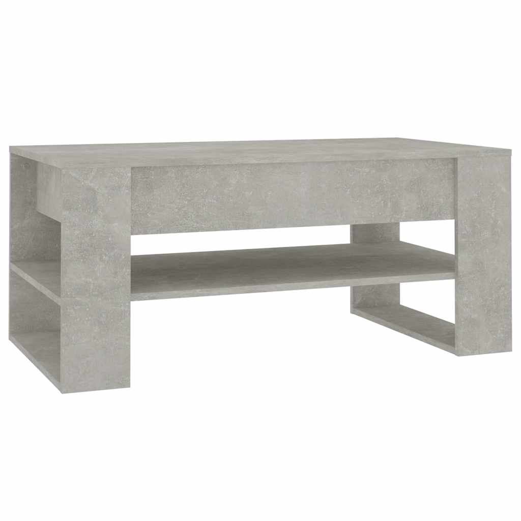 810903 vidaXL Coffee Table Concrete Grey 102x55x45 cm Engineered Wood