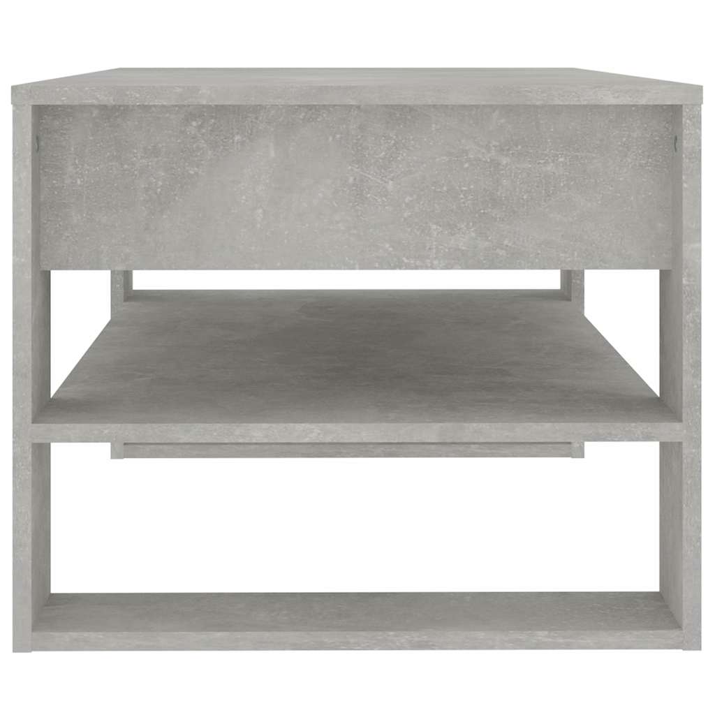 810903 vidaXL Coffee Table Concrete Grey 102x55x45 cm Engineered Wood
