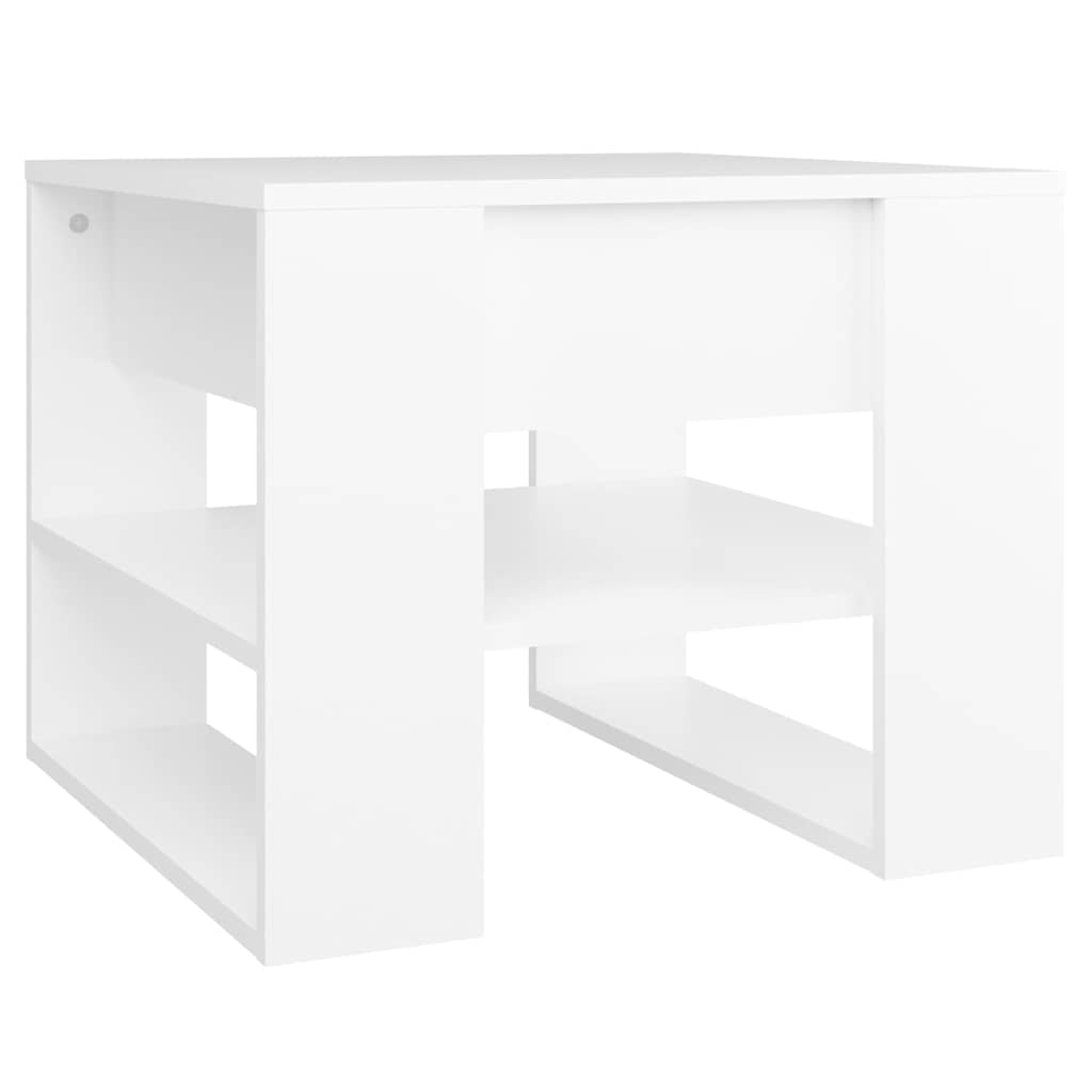Coffee Table White 55,5x55x45 cm Engineered Wood