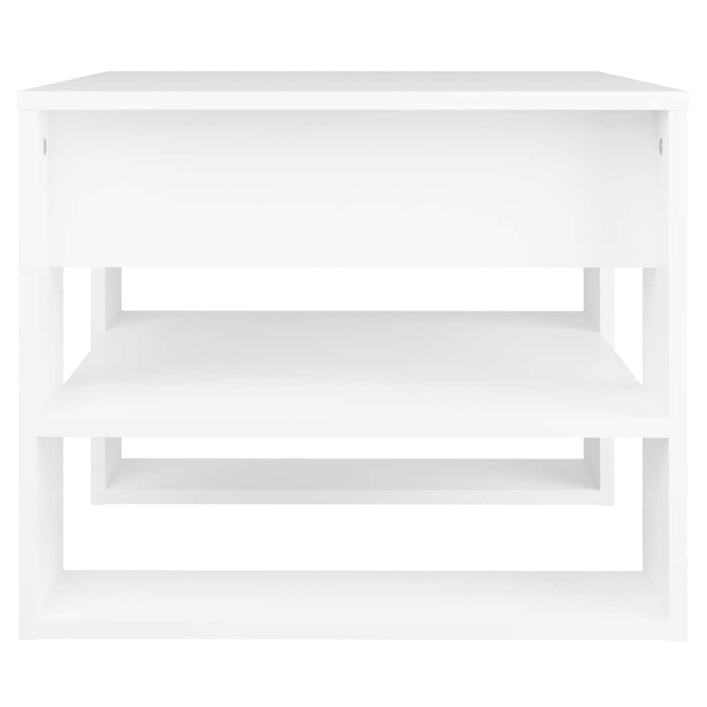 Coffee Table White 55,5x55x45 cm Engineered Wood