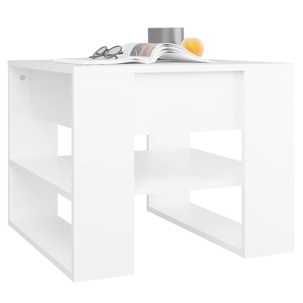 Coffee Table White 55,5x55x45 cm Engineered Wood
