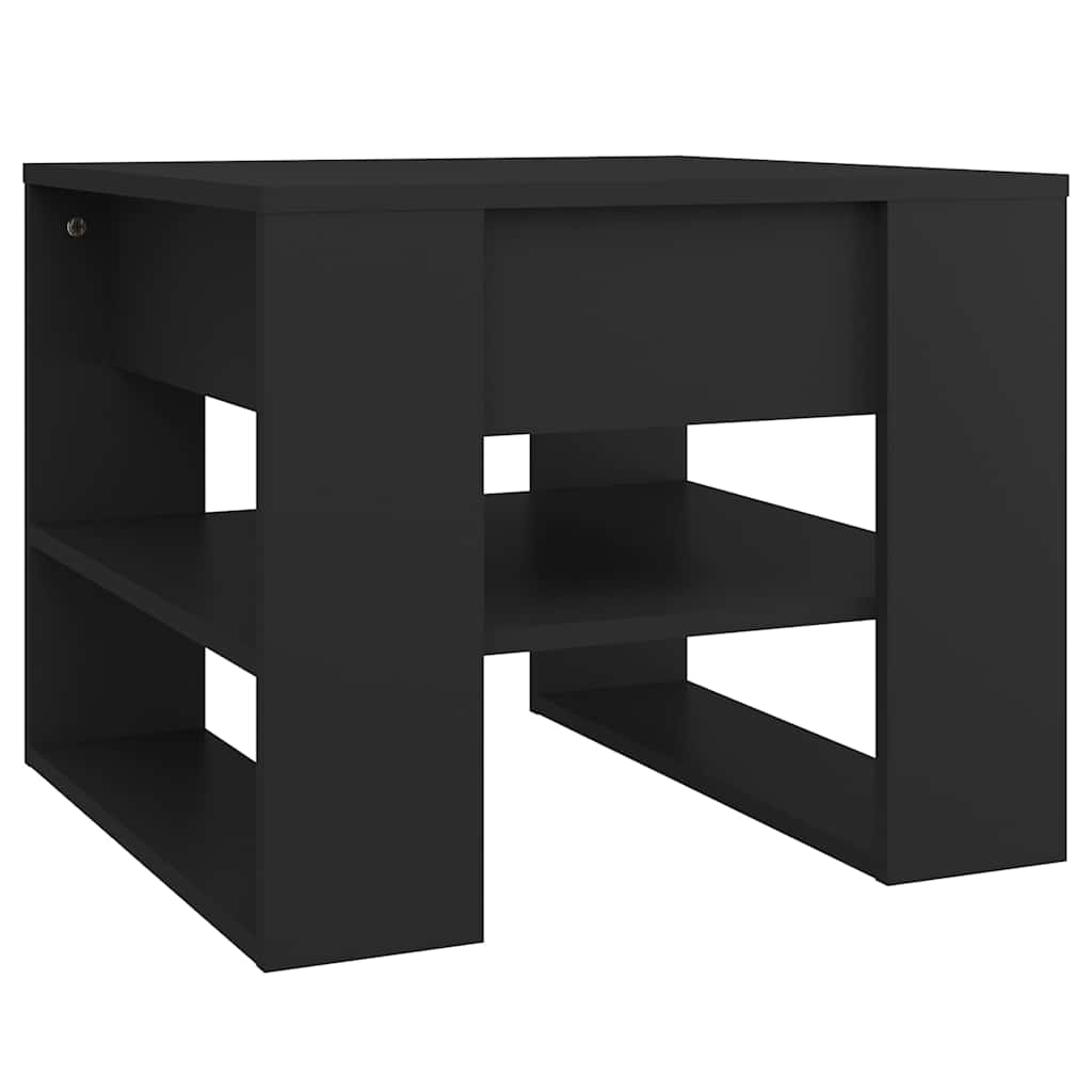 Coffee Table Black 55,5x55x45 cm Engineered Wood