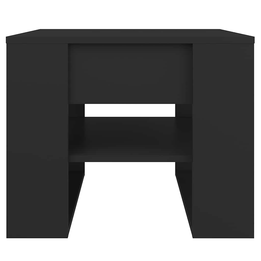 Coffee Table Black 55,5x55x45 cm Engineered Wood