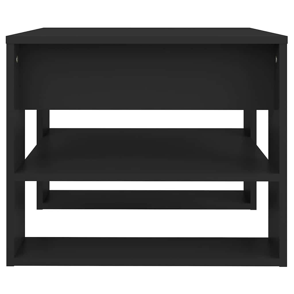 Coffee Table Black 55,5x55x45 cm Engineered Wood
