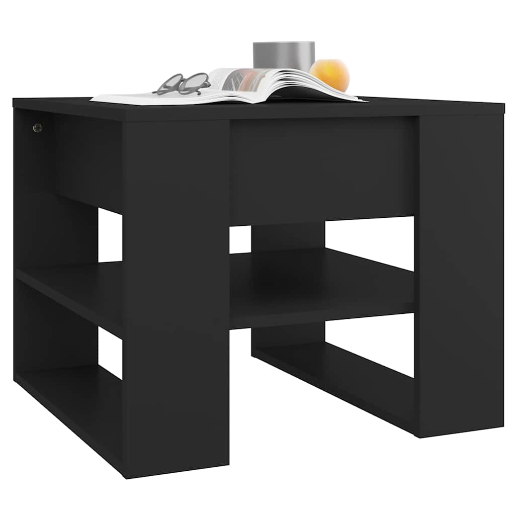 Coffee Table Black 55,5x55x45 cm Engineered Wood