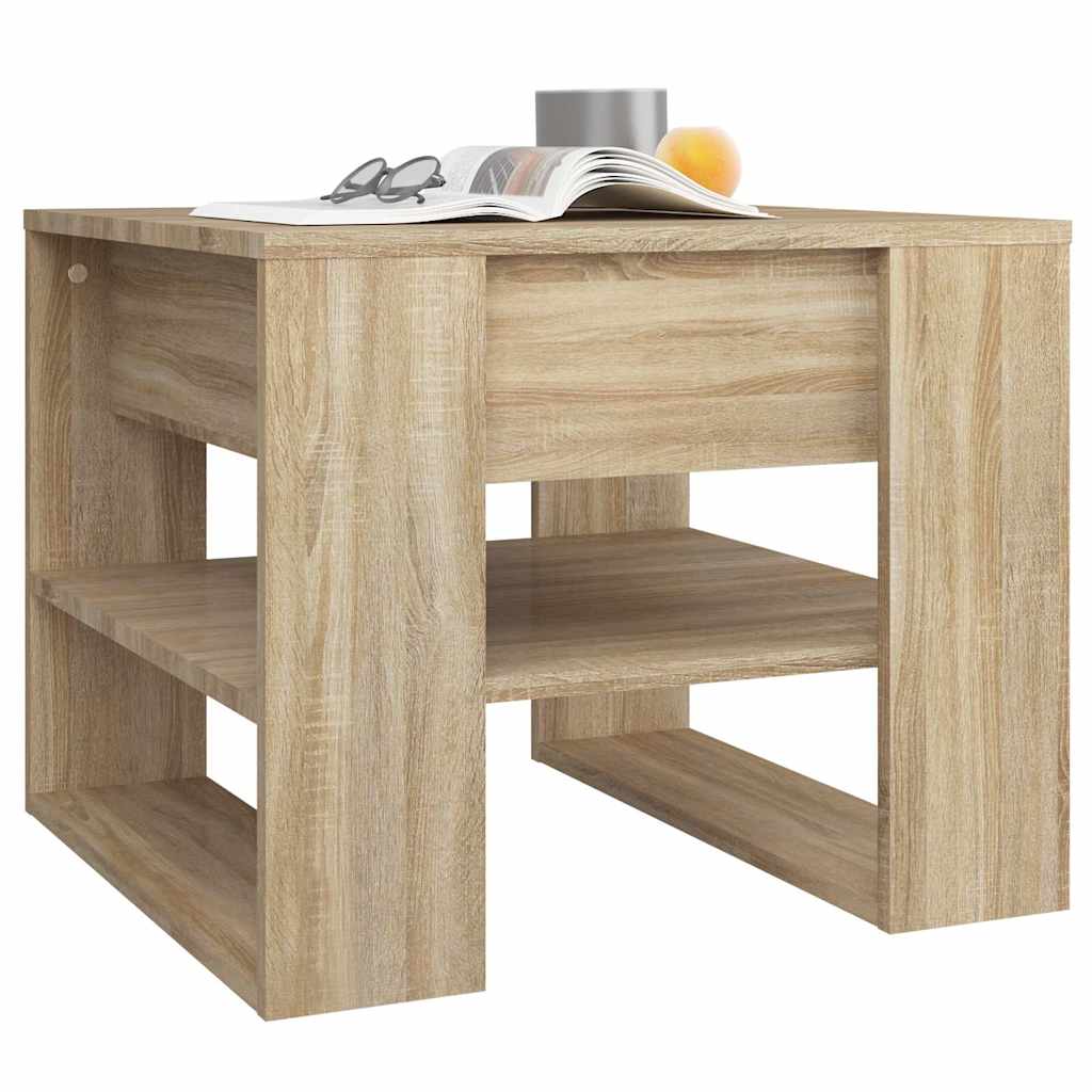 Coffee Table Sonoma Oak 55,5x55x45 cm Engineered Wood