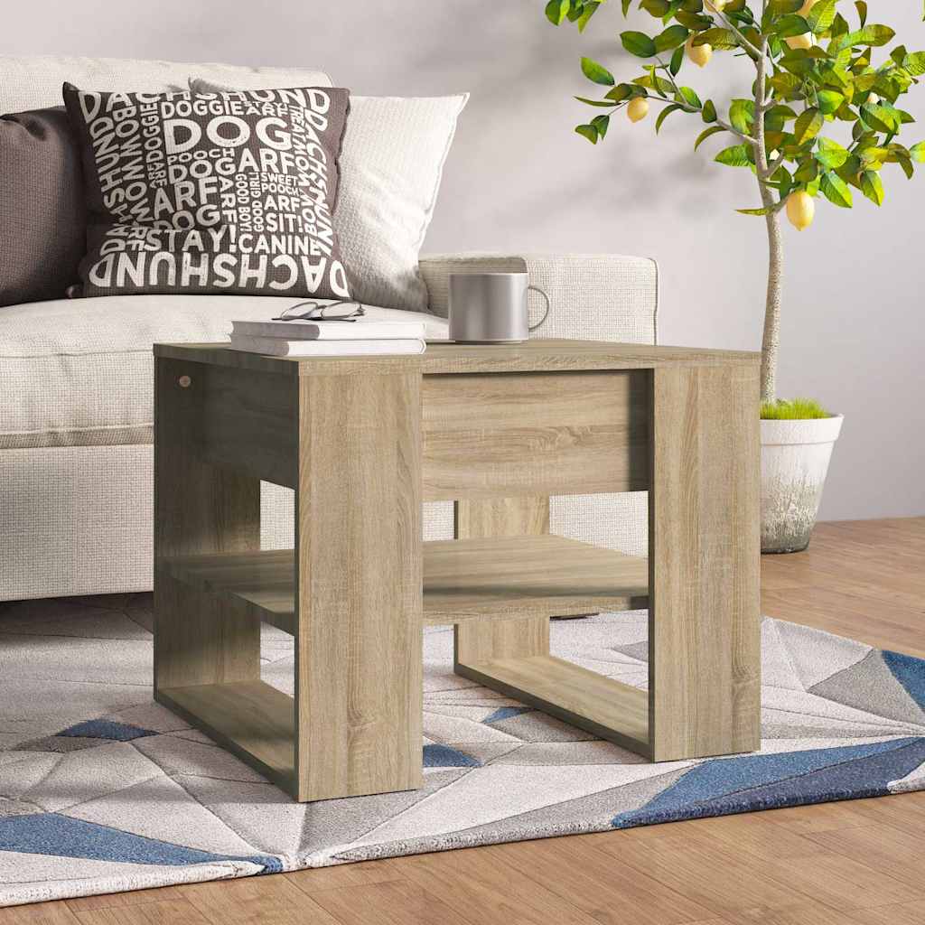 Coffee Table Sonoma Oak 55,5x55x45 cm Engineered Wood