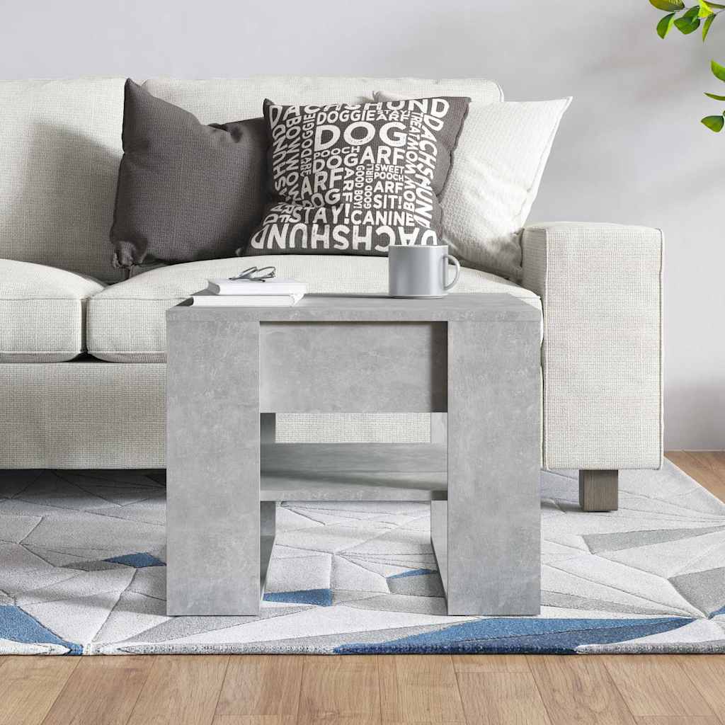 Coffee Table Concrete Grey 55,5x55x45 cm Engineered Wood