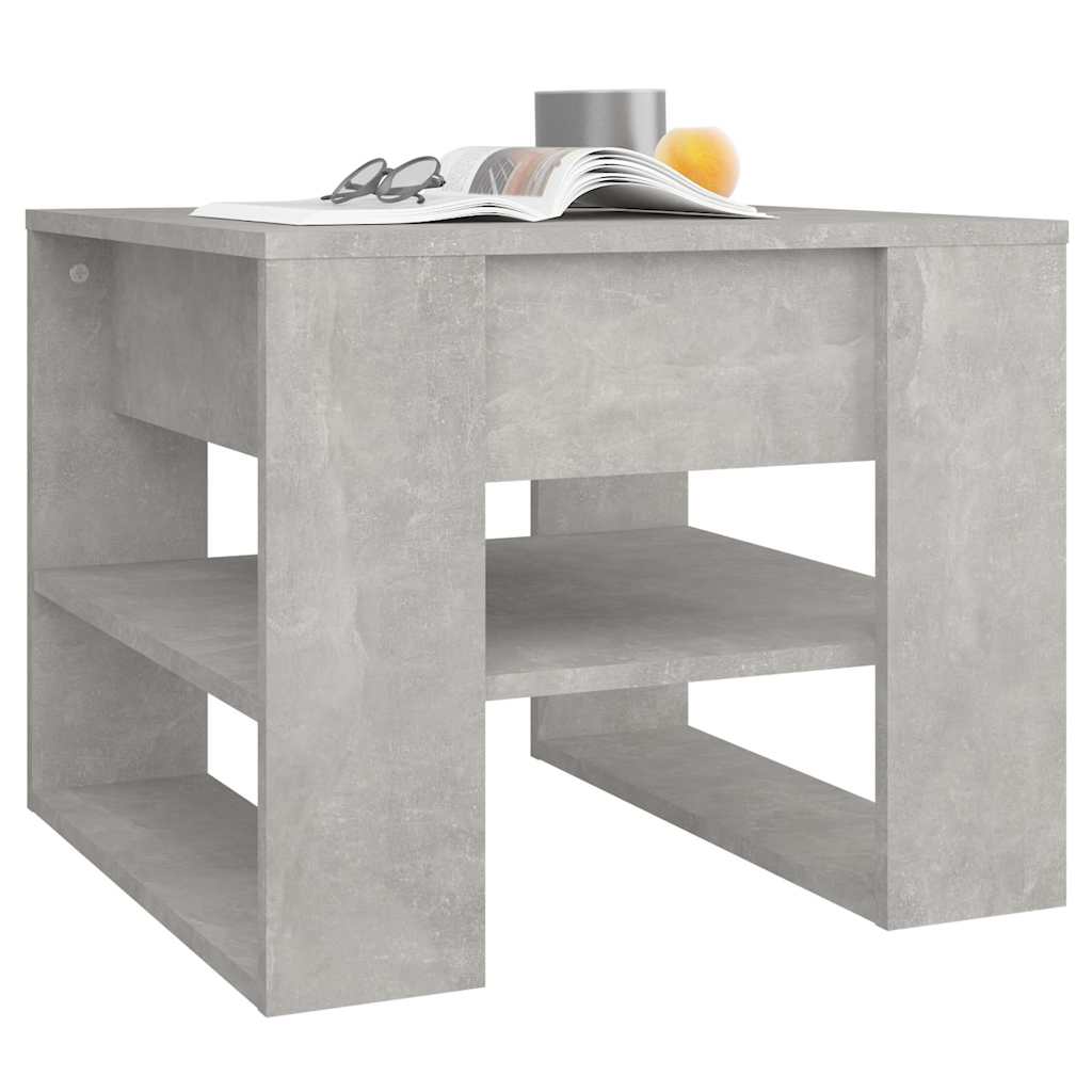 Coffee Table Concrete Grey 55,5x55x45 cm Engineered Wood