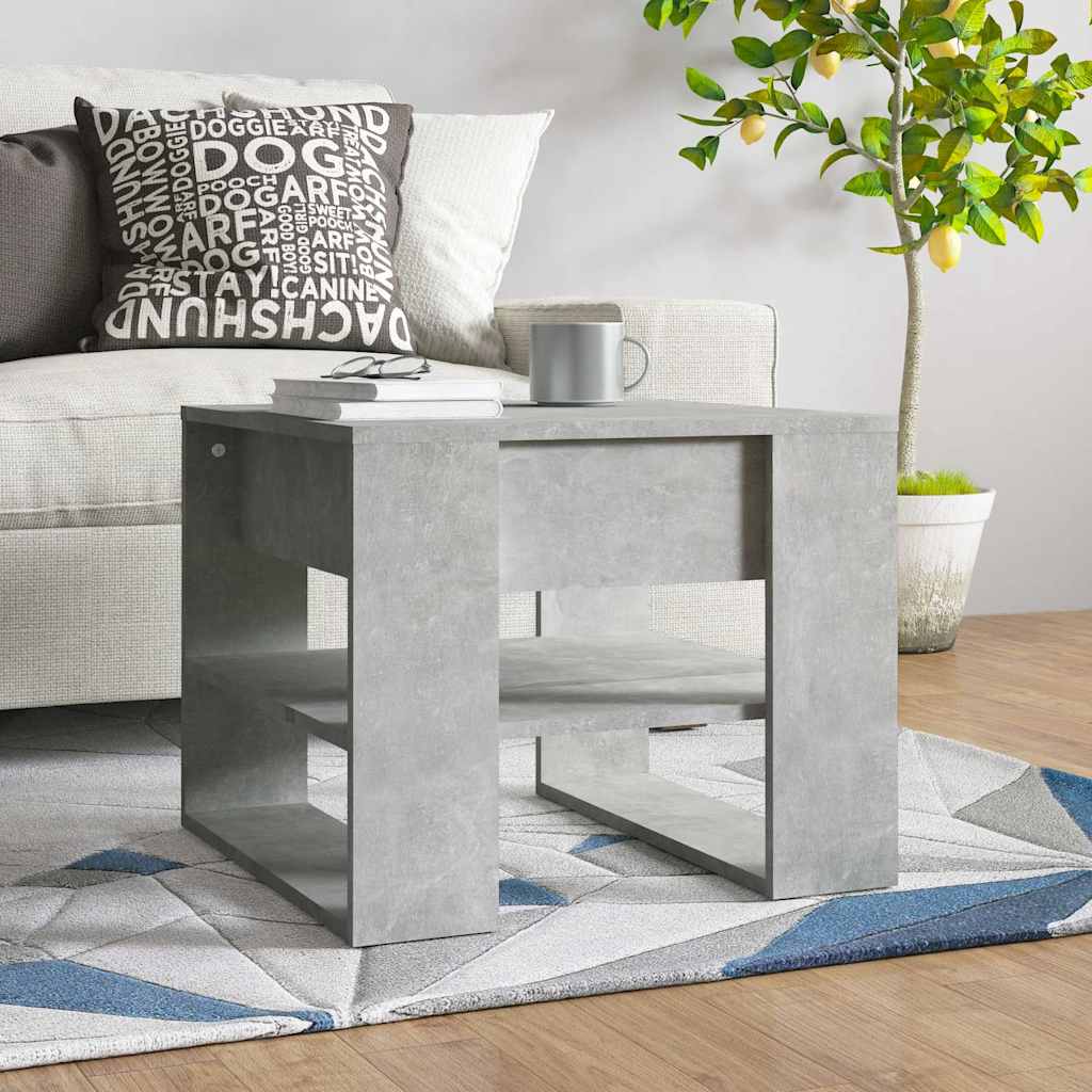 Coffee Table Concrete Grey 55,5x55x45 cm Engineered Wood