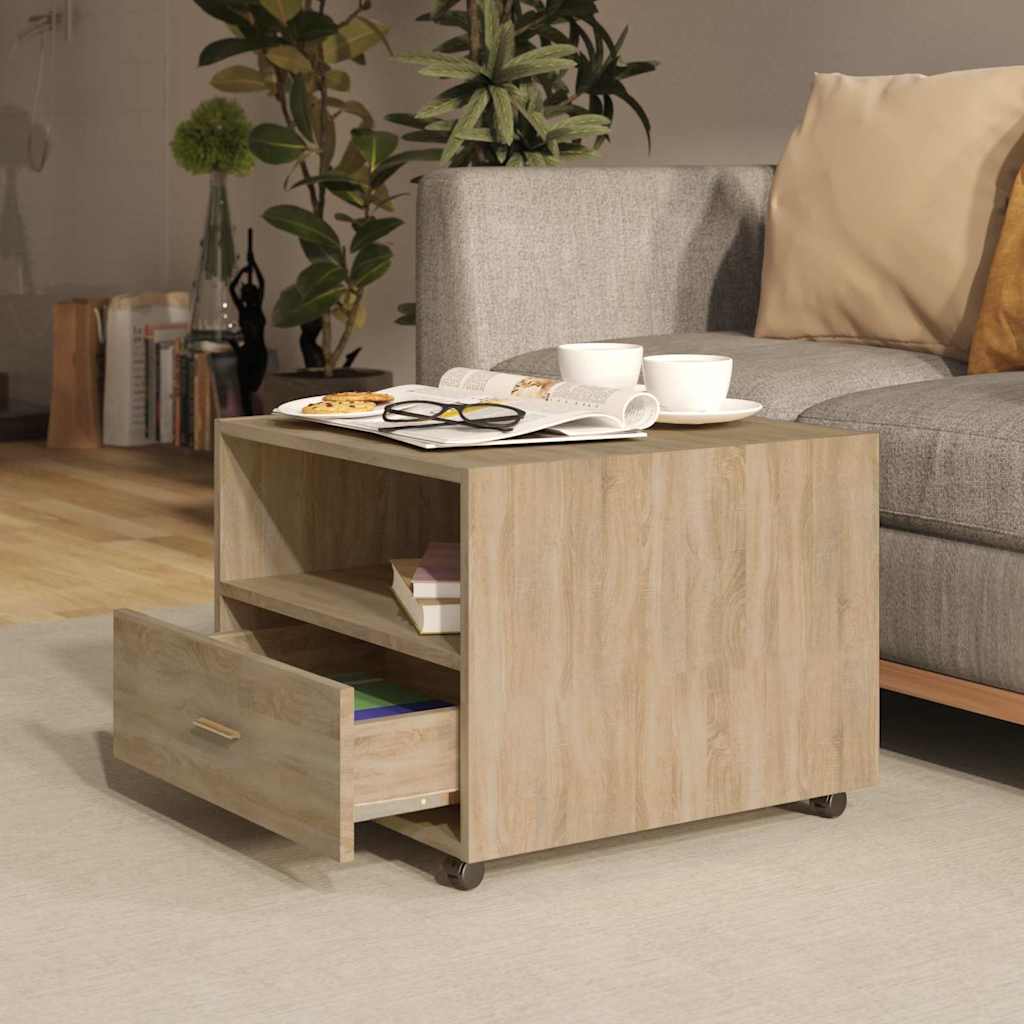 Coffee Table Sonoma Oak 55x55x40 cm Engineered Wood