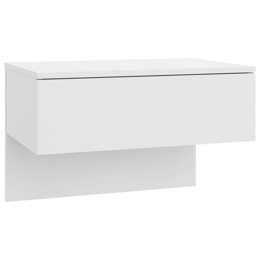 vidaXL Wall-mounted Bedside Cabinets 2 pcs High Gloss White