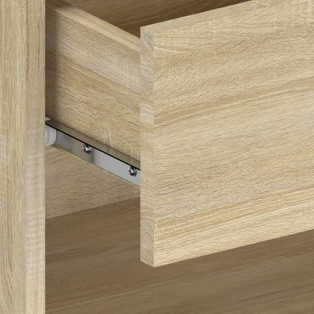 810960 vidaXL Wall-mounted Bedside Cabinets 2 pcs Sonoma Oak
