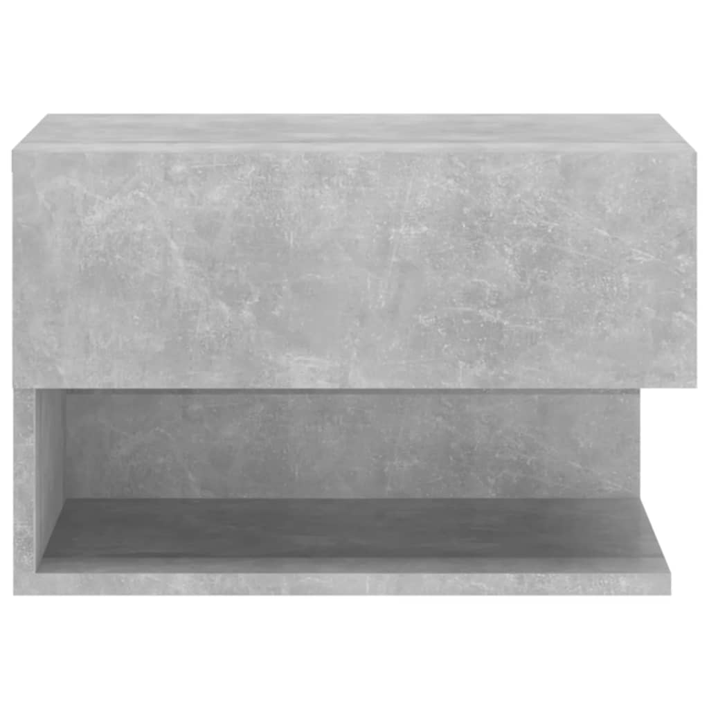 vidaXL Wall-mounted Bedside Cabinets 2 pcs Concrete Grey