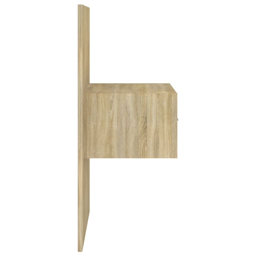 Wall-mounted Bedside Cabinets 2 pcs Sonoma Oak