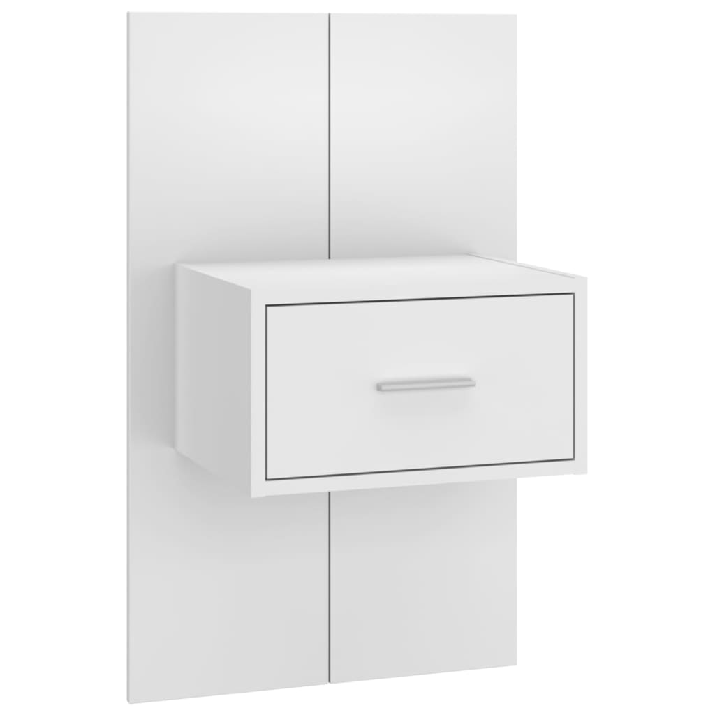 vidaXL Wall-mounted Bedside Cabinets 2 pcs High Gloss White