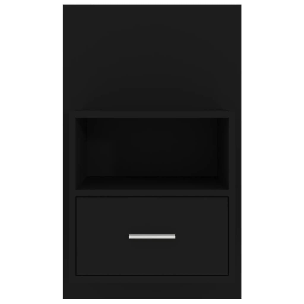 vidaXL Wall-mounted Bedside Cabinets 2 pcs Black