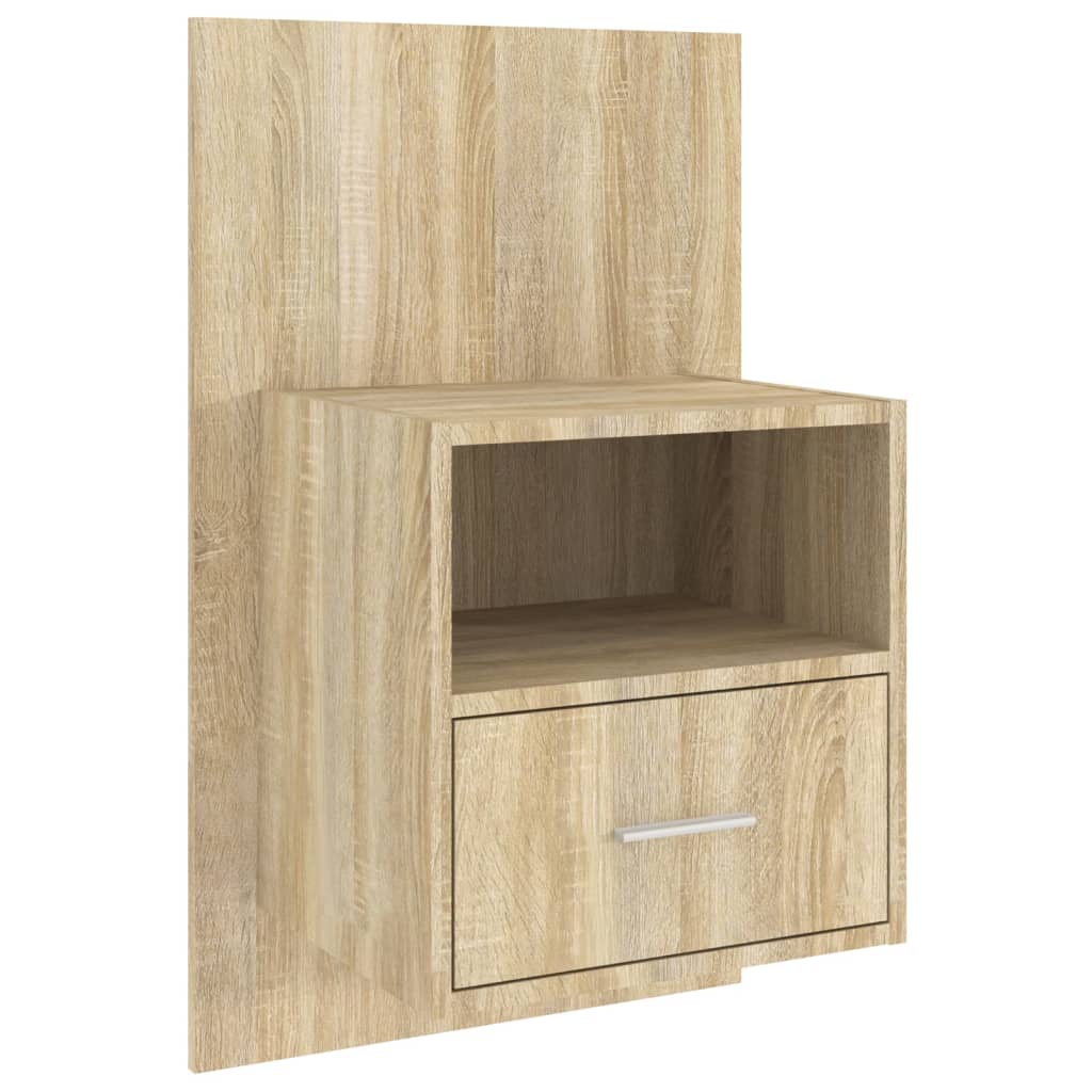 vidaXL Wall-mounted Bedside Cabinets 2 pcs Sonoma Oak