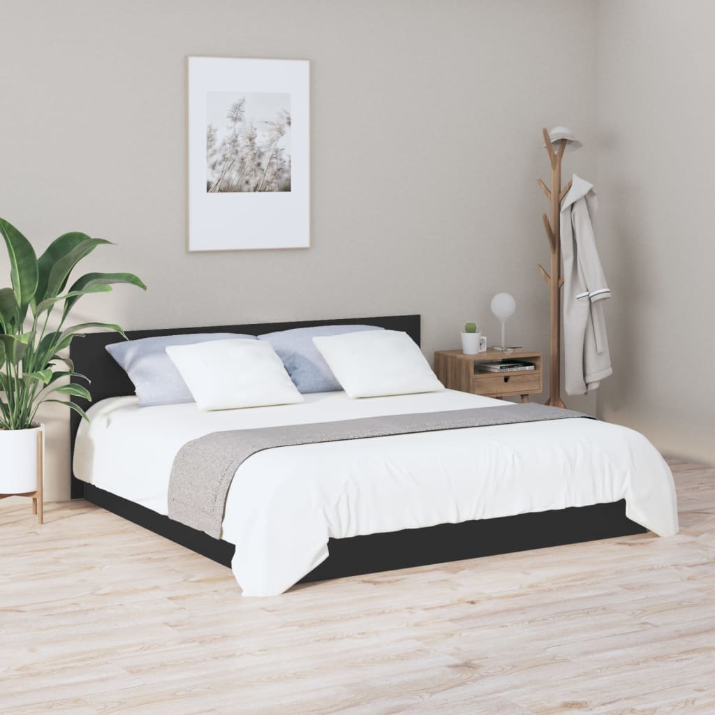 vidaXL Bed Headboard Black 200x1.5x80 cm Engineered Wood