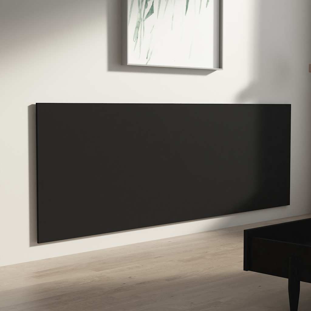 Wall Headboard | Black | Engineered Wood | 240 cm x 1.5 cm x 80 cm