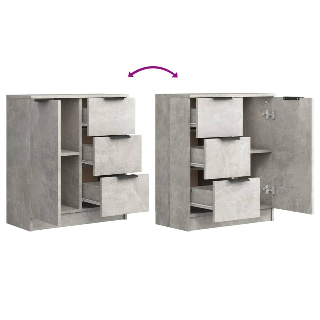 Sideboard Concrete Grey Engineered Wood
