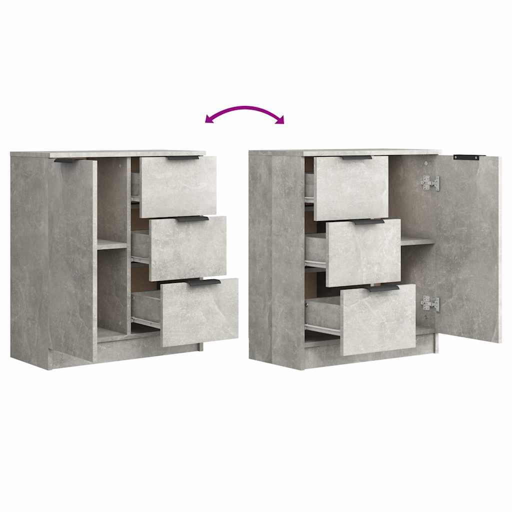 Sideboard Concrete Grey 60x30x70 cm Engineered Wood
