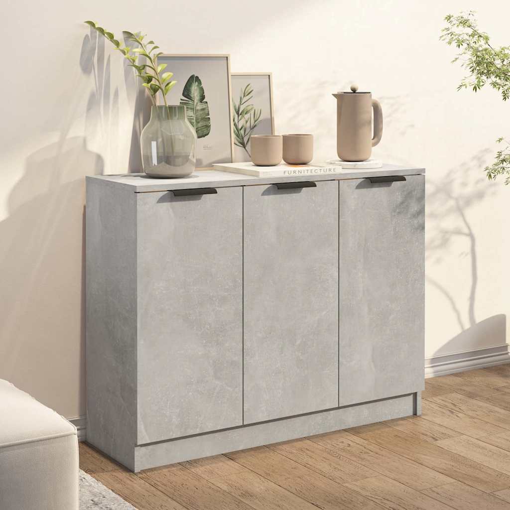 Sideboard Concrete Grey 90,5x30x70 cm Engineered Wood