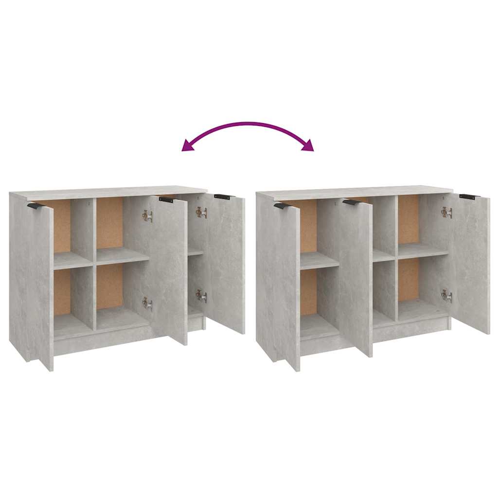 Sideboard Concrete Grey 90,5x30x70 cm Engineered Wood