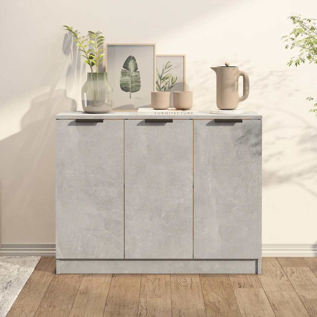 Sideboard Concrete Grey 90,5x30x70 cm Engineered Wood