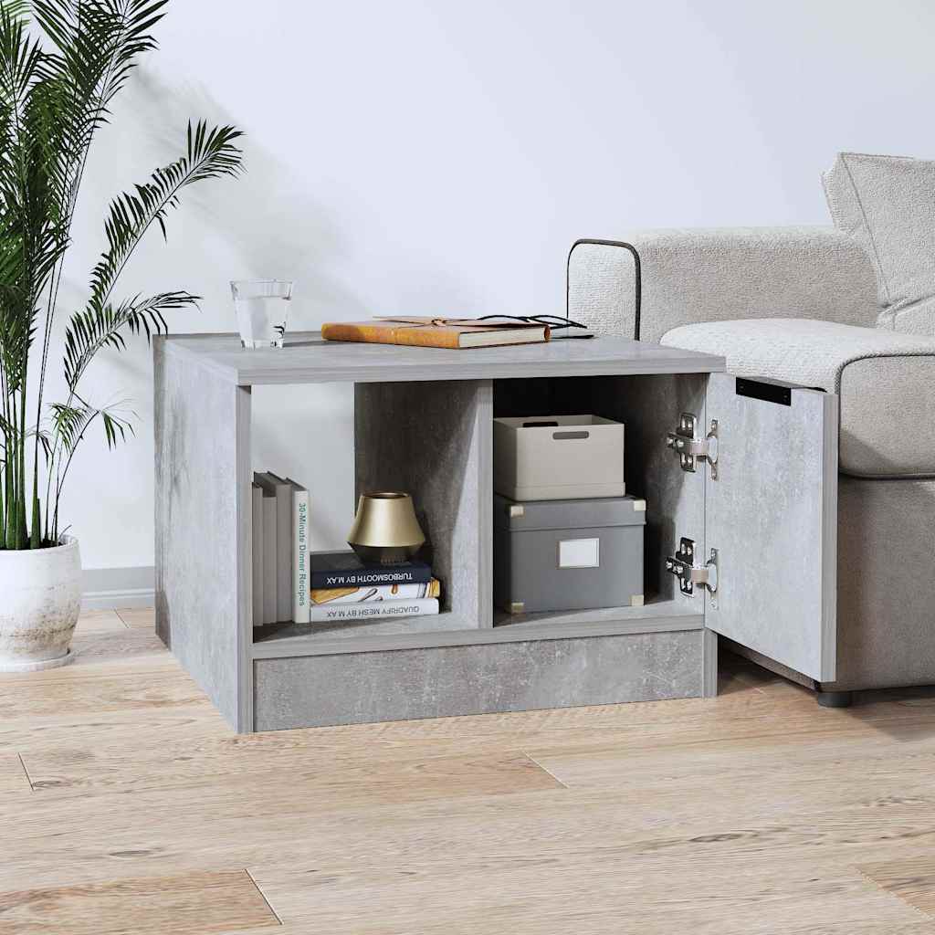 Coffee Table Concrete Grey 50x50x36 cm Engineered Wood
