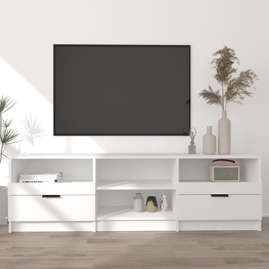 TV Cabinet | White | Engineered Wood | Medium | TV Cabinet | Rectangular