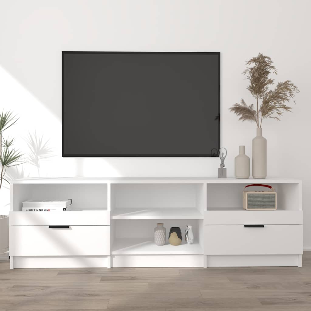 TV Cabinet White 150x33,5x45 cm Engineered Wood