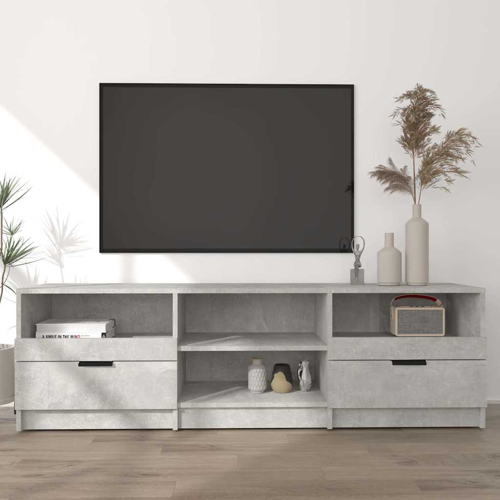 TV Cabinet Concrete Grey 150x33,5x45 cm Engineered Wood