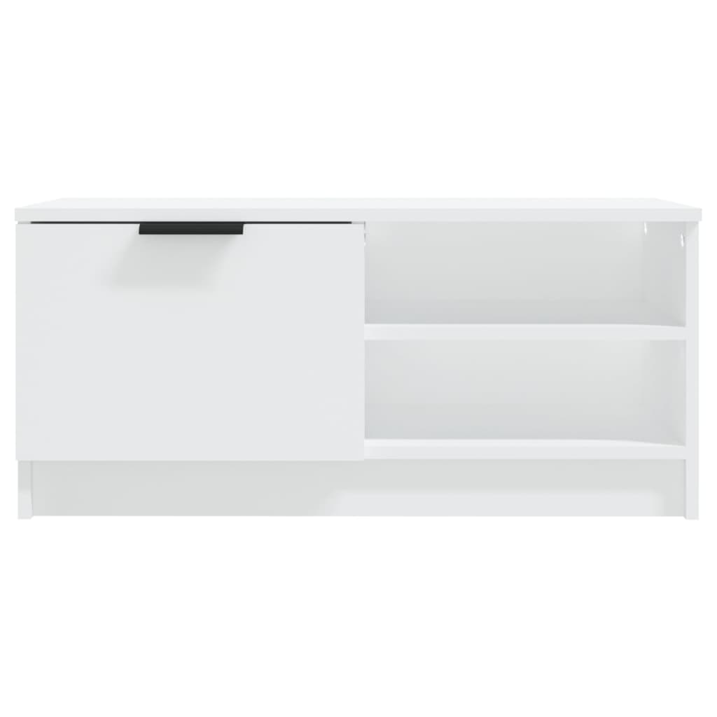 TV Cabinet White 80x35x36,5 cm Engineered Wood